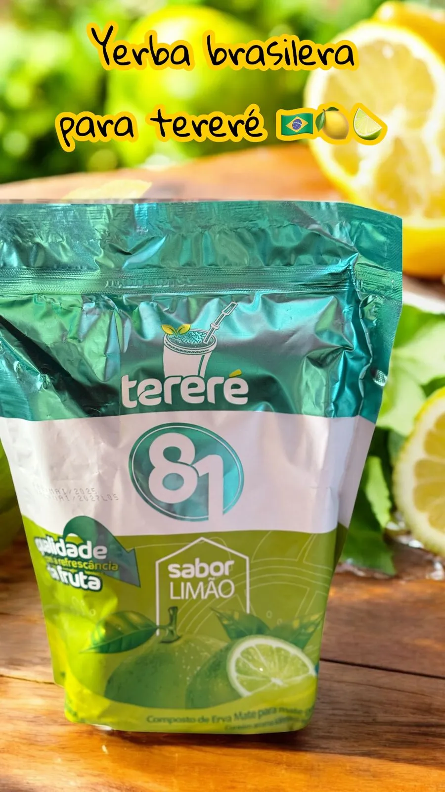 Yerba para tereré Limón🍋 – 500g (Industria Brasilera)